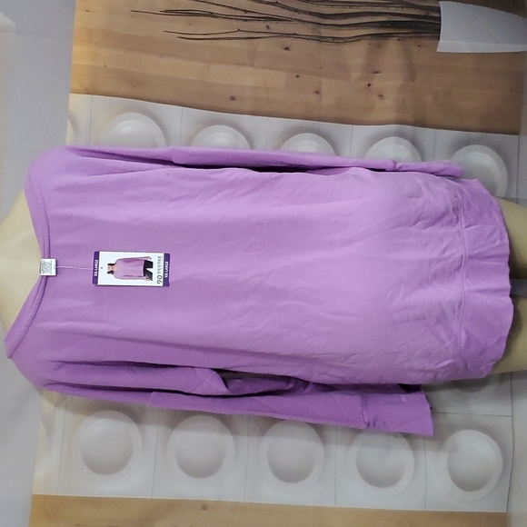 90 Degree by Reflex Luxe Side Slit Sweatshirt in Plumeria Purple Size XXL - Picture 6 of 8